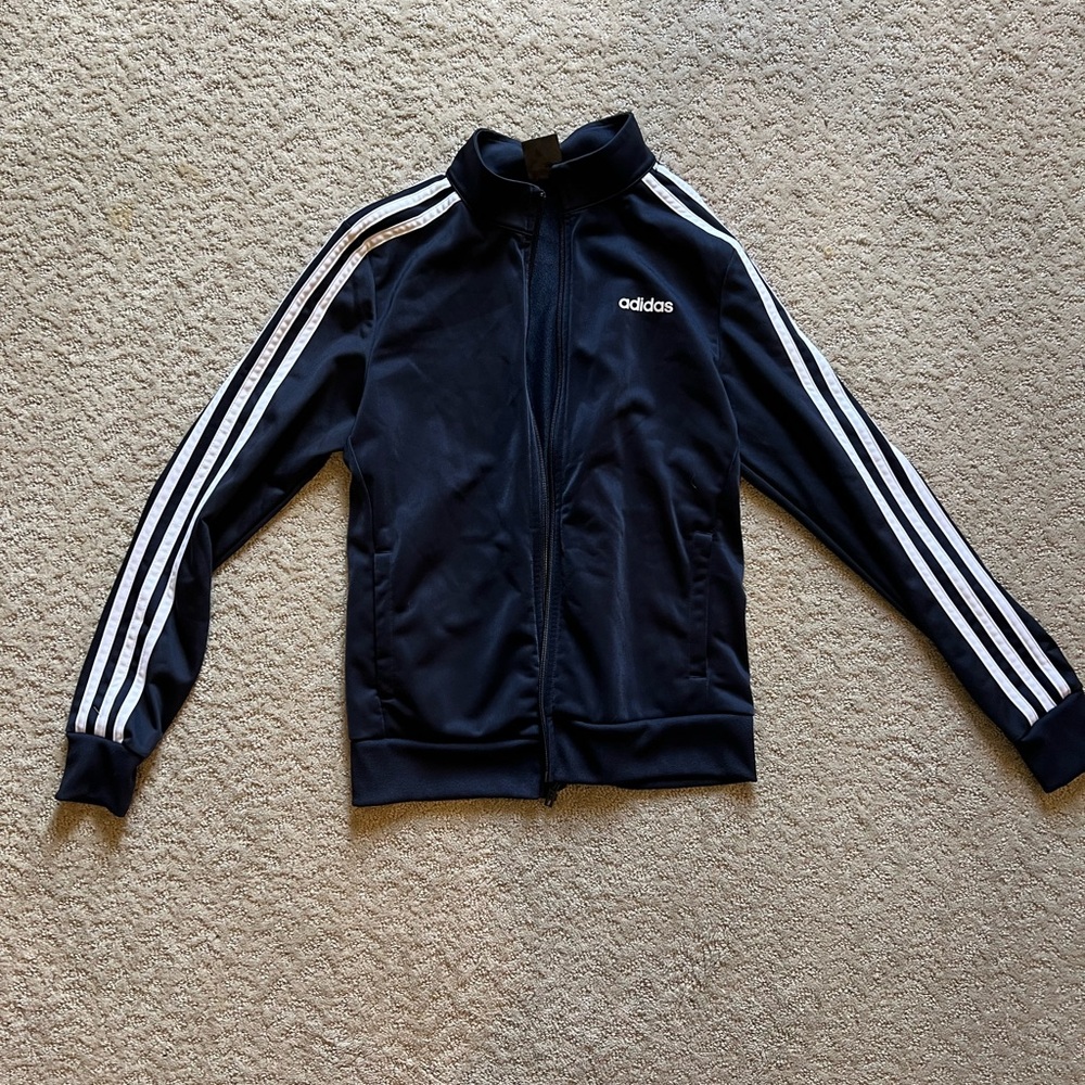 ADIDAS Navy Zip Up Bomber Jacket